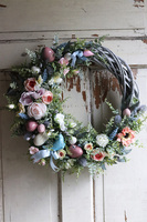 elegancki wianek wielkanocny, Green Canoe Pastels 2, śr.50cm