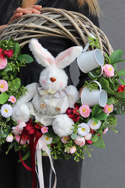 Bunny Girl, wiosenny wianek z zajączkiem