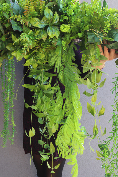 Jungle, girlanda z zielonych zwisających pędów, dł.100cm