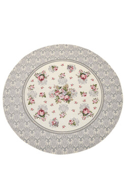 OD RĘKI Rose Palace Grey, obrus gobelinowy serweta okrągła, śr.140cm