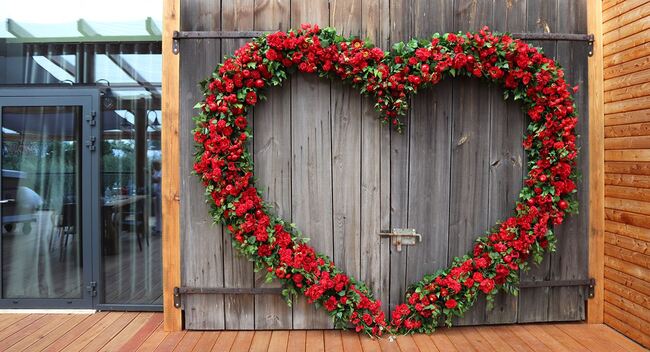 serce z kwiatów na wesele