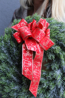 Frozen Christmas C, świąteczny wianek z kokardą