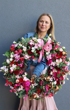 Jedora, ogromny wieniec nagrobny, śr.77cm