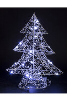 Christmas Tree, figurka świąteczna choinka LED, srebrna