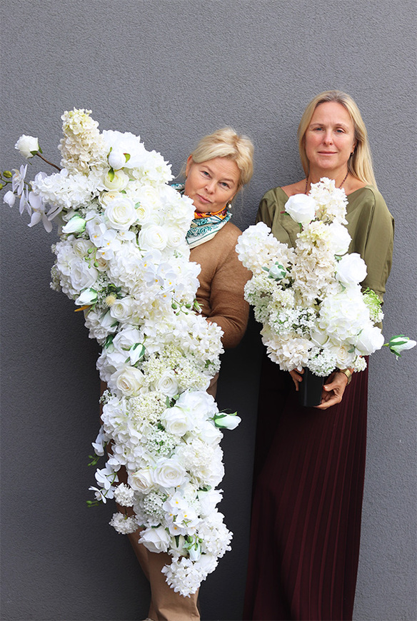 Moon Love, biała girlanda nagrobna