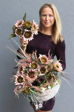 komplet nagrobny Słoneczniki Velio, wym.23cm