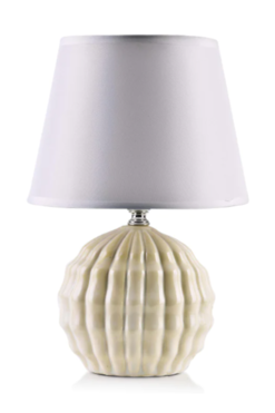 lampa stołowa z ceramiczną podstawą, Letti Beige C, wys.28cm
