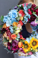 Sunny Summer, kolorowy wianek na drzwi