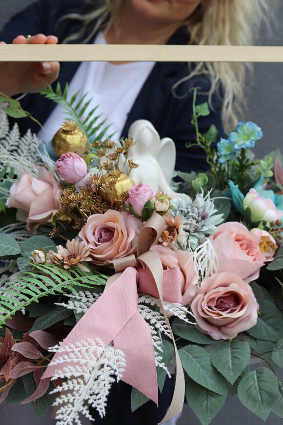 Paysage, kompozycja nagrobna w ramce