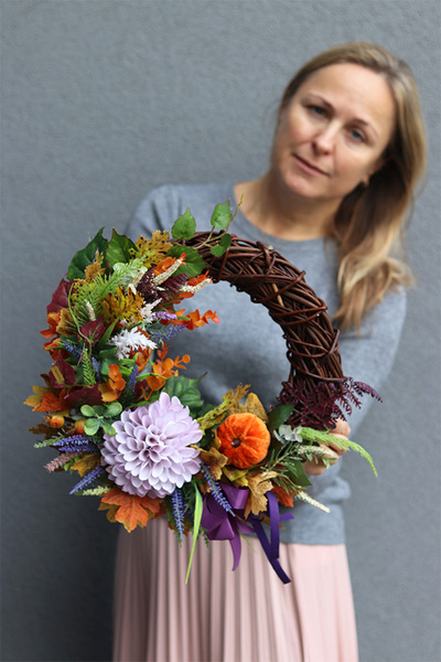 Ferinato Dynia, wianek z welurową dynią