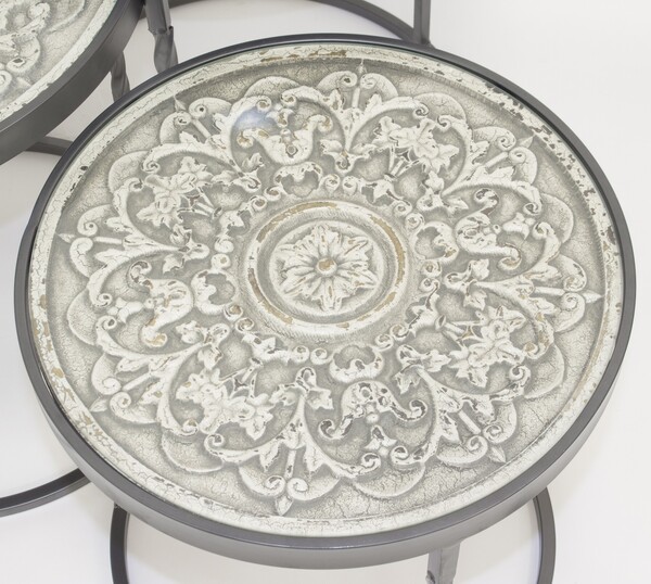 August Trio, stolik szklany, kpl. 3 szt.