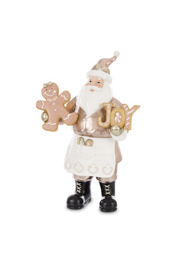 Niklas, świąteczna figurka mikołaj, różowy, wys.33cm