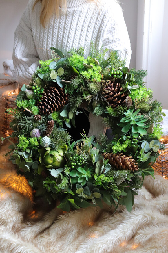 Bogactwo Lasu, zielony wianek na drzwi