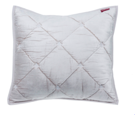velvetowa poszewka dekoracyjna, popiel, wym.45x45cm
