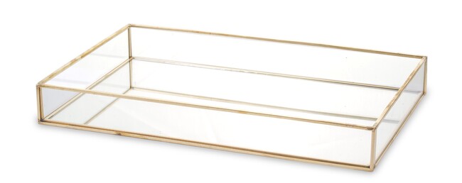 Restamo C, złota taca lustrzana, wym.4x24x14cm