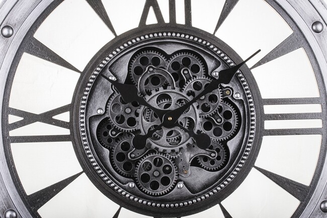 duży metalowy zegar ścienny, Steampunk, śr.75cm