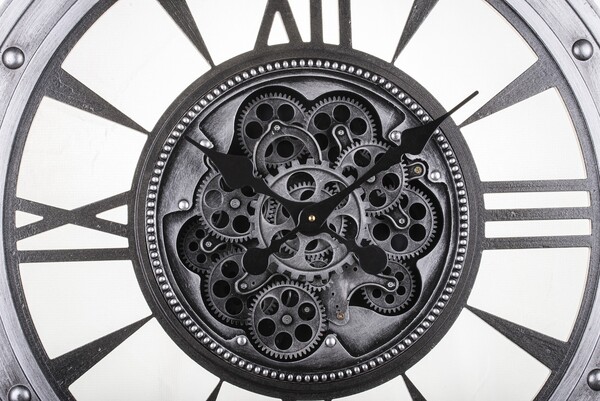 duży metalowy zegar ścienny, Steampunk, śr.75cm