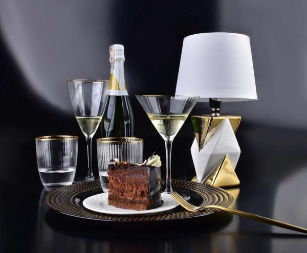 Madeleine Gold, kieliszek do martini, kpl.2szt, poj.300ml