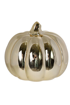 Pumpkin Gold, dekoracyjna dynia ceramiczna, wym.16x16.5cm 