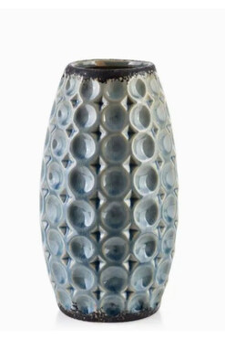 Earth A, nowoczesny wazon, niebieski, wym.13.5x13.5x24cm