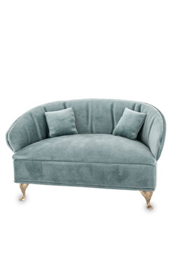 Velurri, welurowe puzderko / szkatułka na biżuterię, miętowa, wym.14.5x21x9.5cm