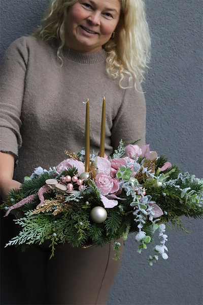 Pink Pastel Christmas, komplet świątecznych dekoracji