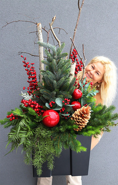 Deluxe Christmas Exclusive, świąteczna kompozycja do twojej donicy, wys.85cm