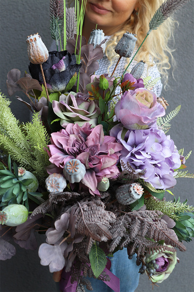 Fioletowy Sen, bukiet nagrobny