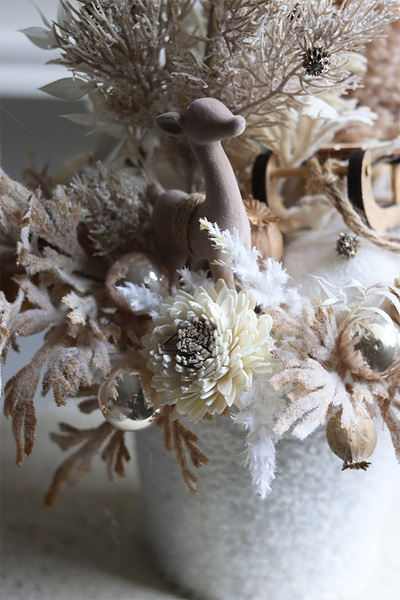 Comfort Christmas, świąteczna kompozycja w osłonce z futerkiem