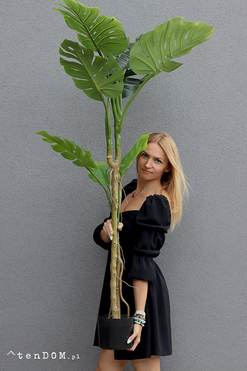 OD RĘKI Monstera F, sztuczne drzewko w osłonce donicy, wys.140cm
