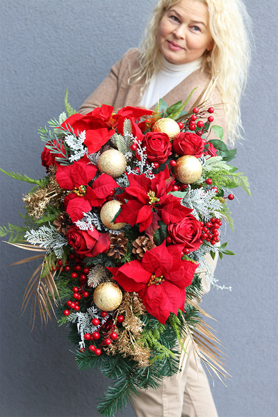 Red&Gold Premium, świąteczna wiązanka nagrobna