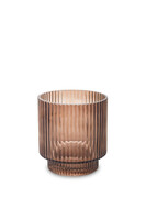 Konstancja, świecznik szklany brązowy