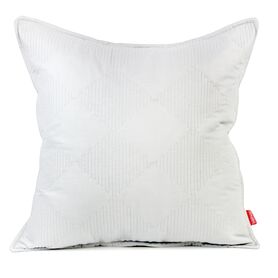 Szachownica, poszewka bawełniana na poduszkę, biel, wym.45x45cm