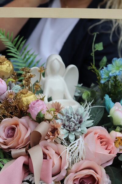 Paysage, kompozycja nagrobna w ramce