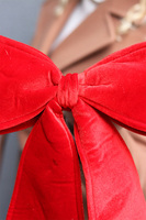 Decoratoria Red, welurowa kokarda zawieszka