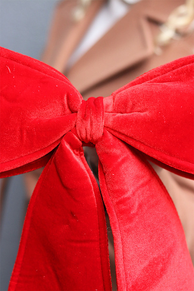 Decoratoria Red, welurowa kokarda zawieszka