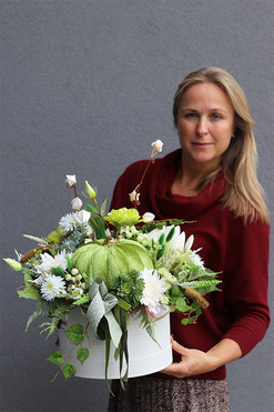 jesienny flowerbox Dyniowy Green, wym.51x45cm   
