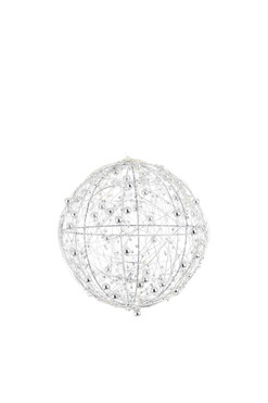Glimmeria Silver C, kula dekoracyjna LED, śr.15cm