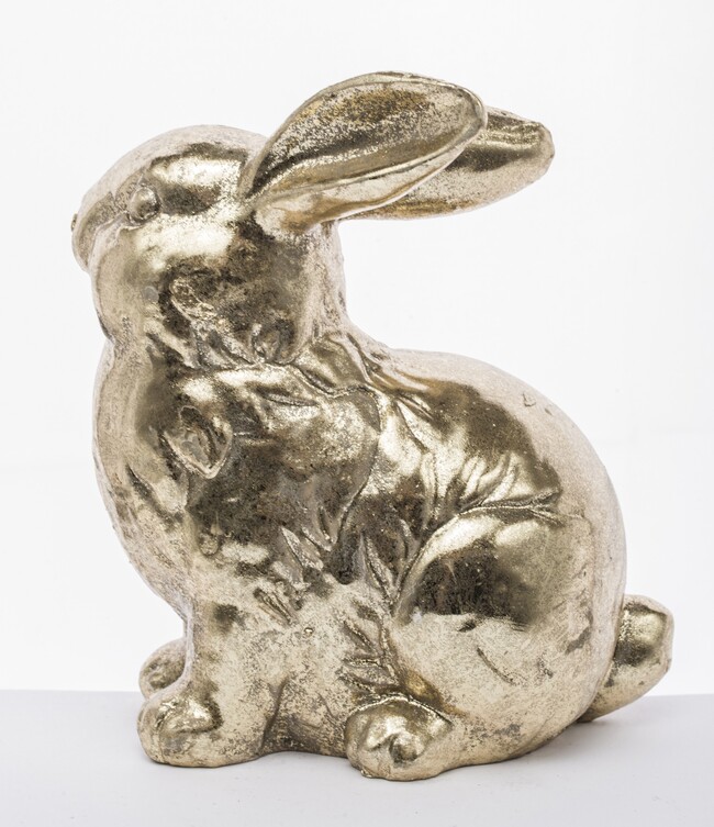 figurka wielkanocna, Zajączek Gold, wym.13x7x11cm