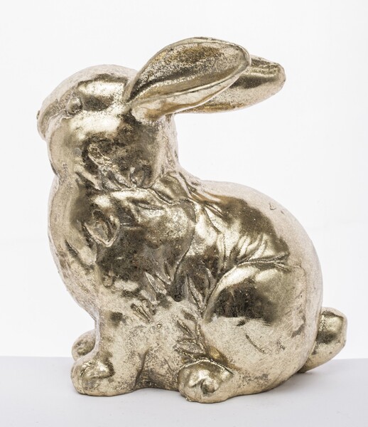 figurka wielkanocna, Zajączek Gold, wym.13x7x11cm