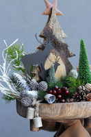 Wintery, świąteczny stroik na stół