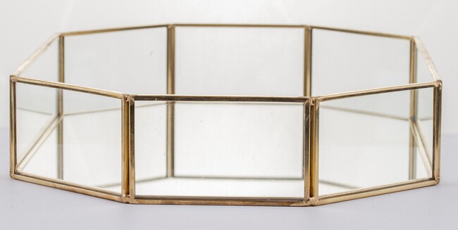 Restamo D, ośmiokątna złota taca, wym.5x30x21cm