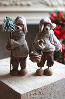 Zimowy Uszatek, laleczka zimowa stojąca miś	