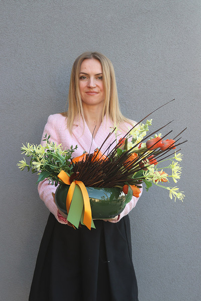 Cynamonovo Coco, stroik wielkanocny z kurami