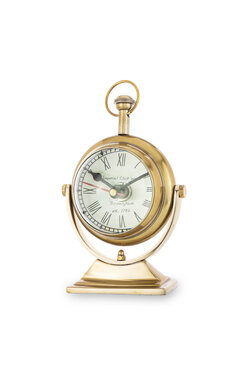 Office Gold, złoty zegar gabinetowy, wym.19x12x7.5cm