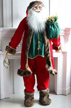 OD RĘKI bożonarodzeniowa figurka miękki stojący Mikołaj F, wys.121cm