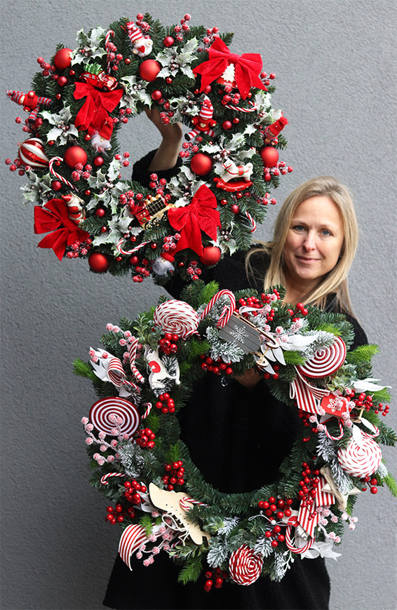 Wesołe Miasteczko, świąteczny wianek dekoracyjny, śr.66cm