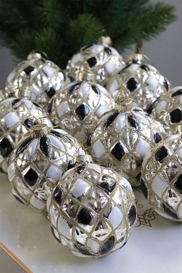 Glamour XMAS, szklane bombki w pudełku