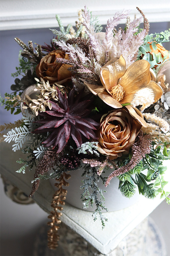 Winter Glam Big, welurowy flowerbox bożonarodzeniowy