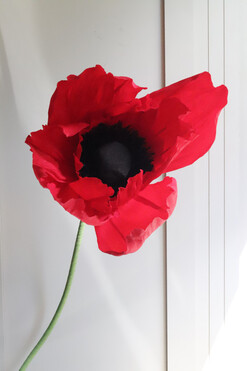 Mak Paper Flowers, ręcznie robiony kwiat papierowy, wys.130cm 